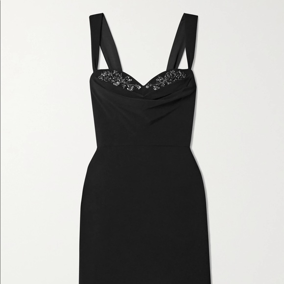 New Marchesa Norte Draped embellished crepe dress - Picture 5 of 13